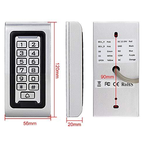 HFeng Standalone IP68 Waterproof RFID Access Control Keypad Metal Card Reader...