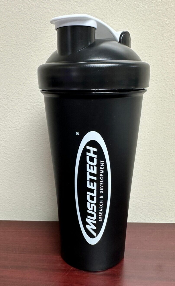 Muscle Tech Black Shaker Cup 20oz w/Bag~NEW