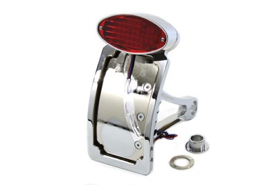 Chrome Tail Lamp Assembly With Oval Lamp for Harley-Davidson