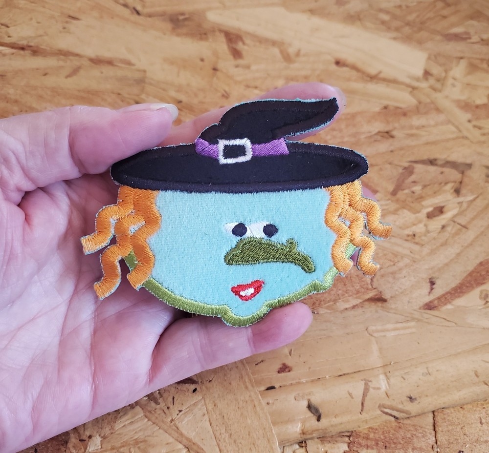 Witch - Halloween - Witch Face - Hag - Iron On Applique Patch