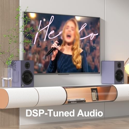 60W Computer Speakers for Desktop PC, DSP, Bluetooth 5.3, 24-Bit slate blue