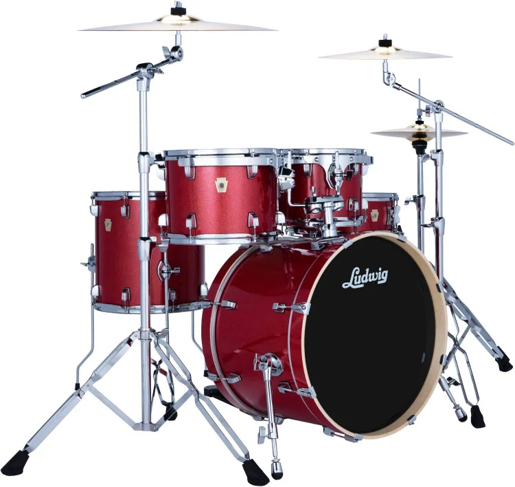 Ludwig Evolution 5-piece Complete Drum Set - Crimson Sparkle