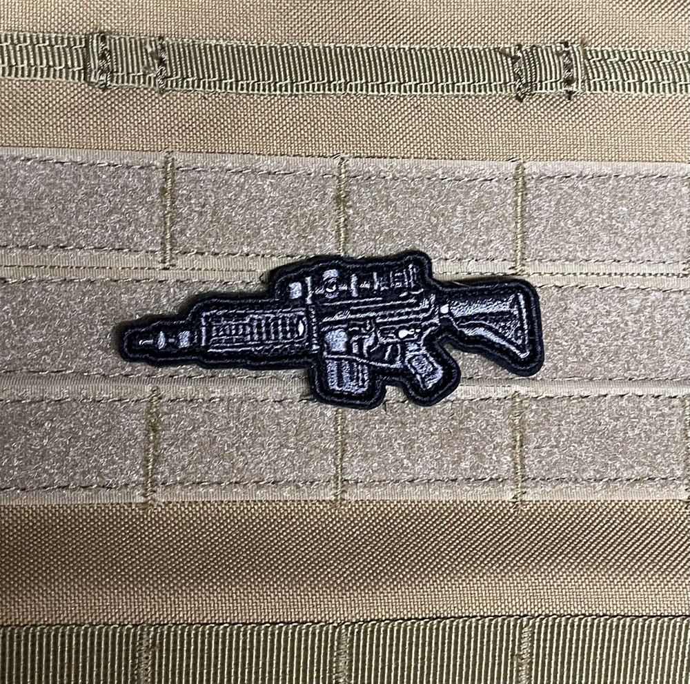 Sniper Rifle DMR Patch Gun Army Weapon COD PUBG Tactical Morale Hook Loop