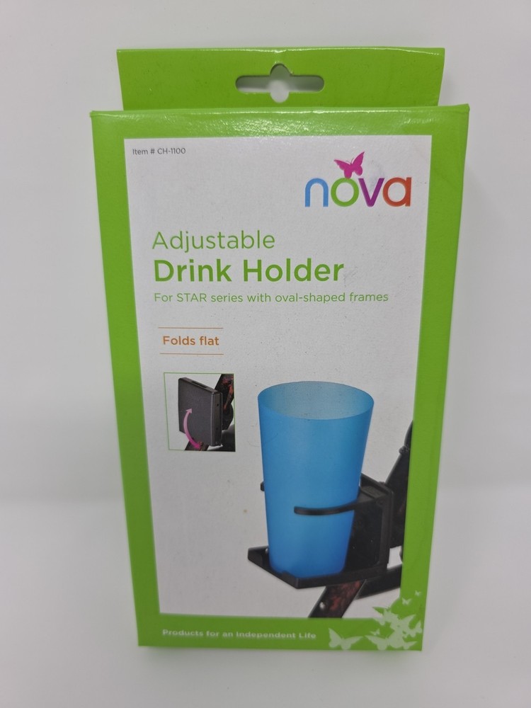 Nova Adjustable Drink Holder CH-1000 Folds Flat - NEW