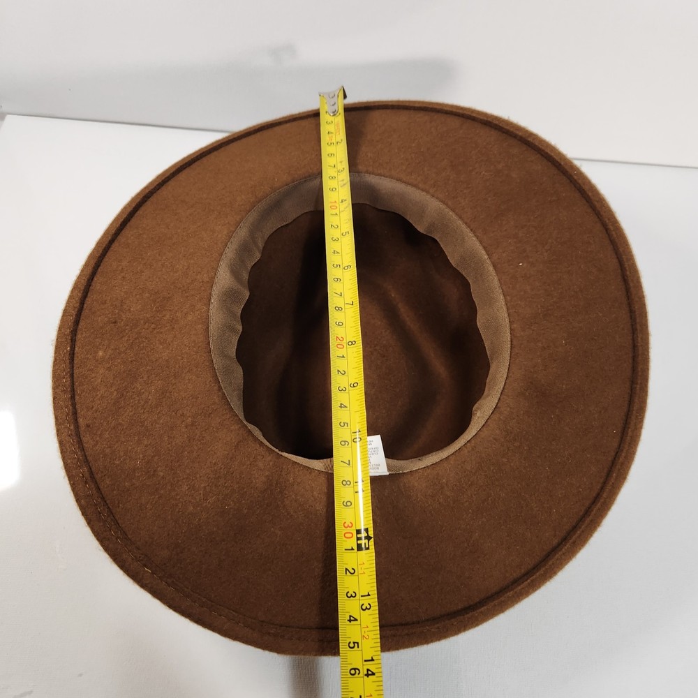 Target Wide Brim Fedora Hat 100% Wool Brown