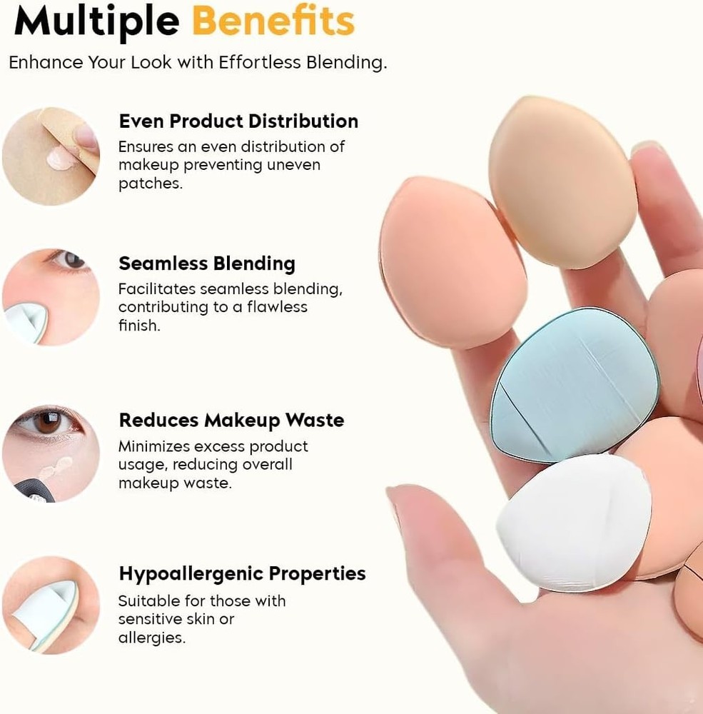 10 PCS Random Reusable Makeup Remover Soft Cleansing Pads