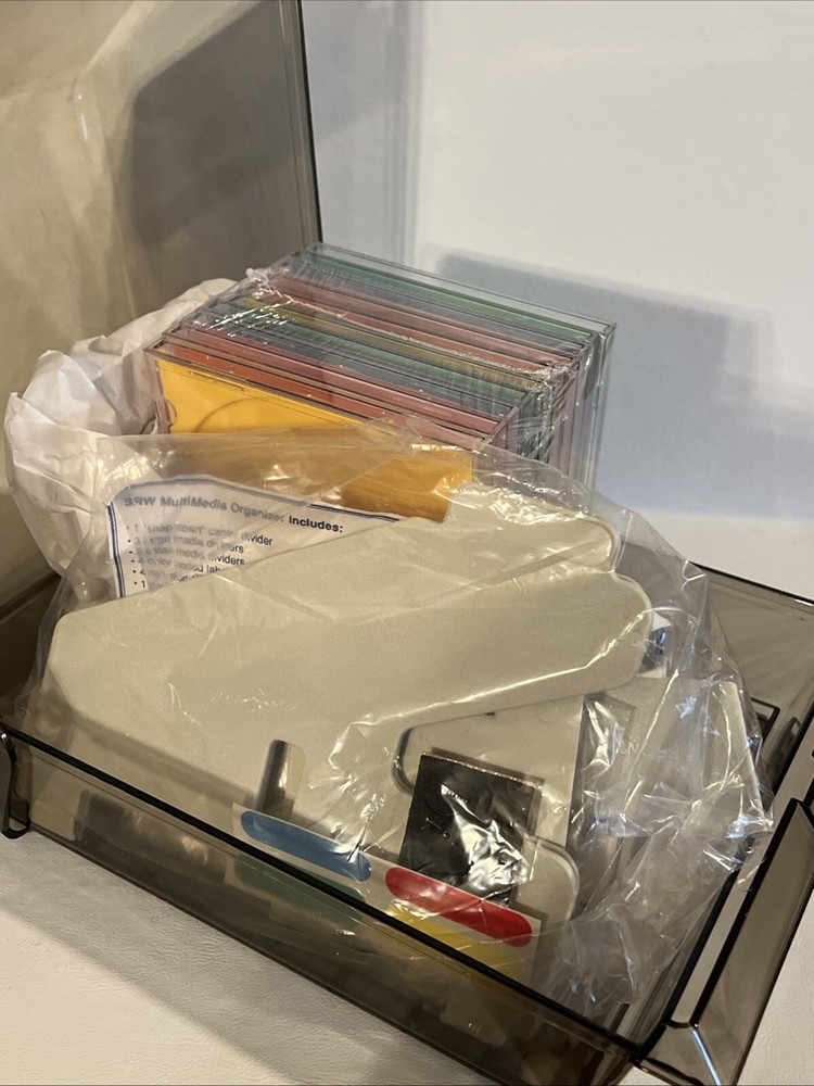 Vintage SRW Computer Desktop PC Multimedia Storage Case CD Disks Diskettes ~ NEW