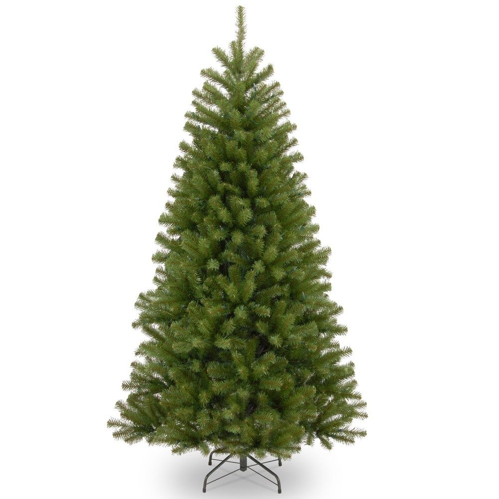 Artificial Full Christmas Tree, Green, North Valley Spruce, Includes Stand, 6