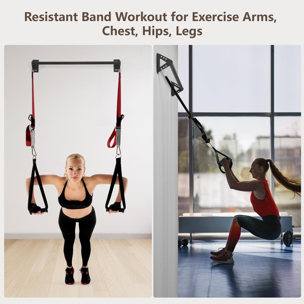 Wall Mounted Pull Up Bars Doorway, Heavy Duty Strength Training Pull-Up Bars ...