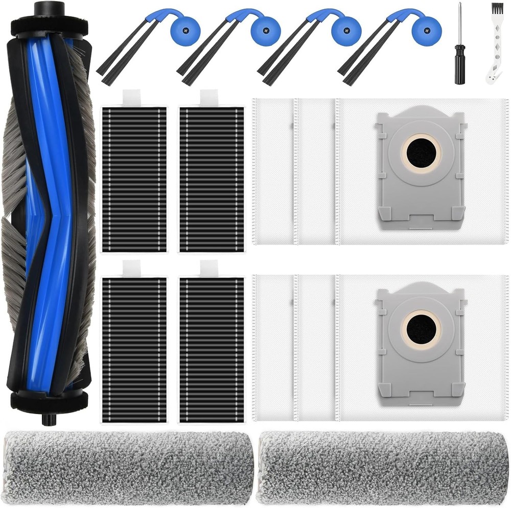 19 Pack Replacement Accessories Kit Compatible with ECOVACS DEEBOT X9 Pro Omni