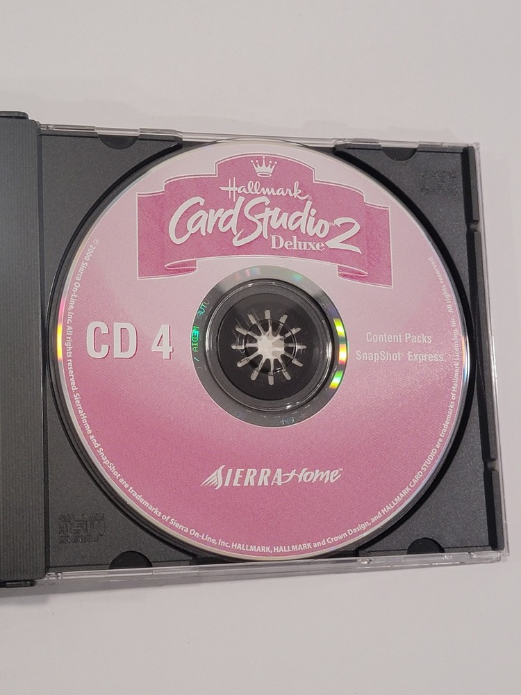 Hallmark Card Studio Deluxe 2 PC CD-ROM - 4 CD Set Sierra Home Computer Software