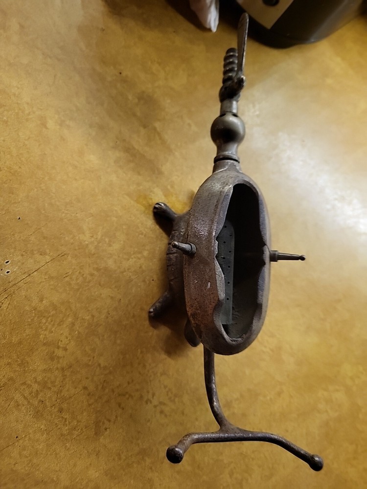 Vintage iron pedestal torch s