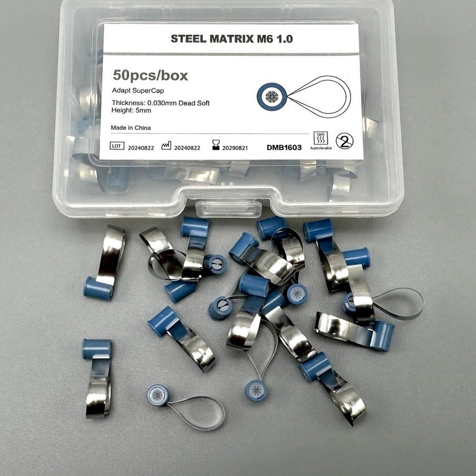 50 Pcs/Box Dental Matrix Bands Contoured Matrices Reel Type Anatomically Shaped