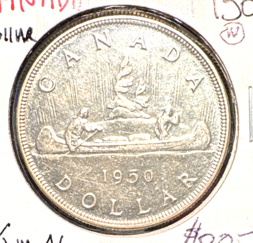 Canada 1950 dollar KM 46 AU (w)