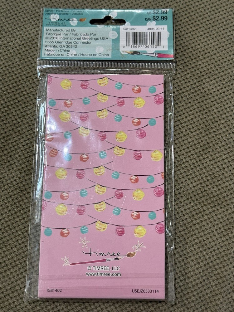 Happy Camper Note Pad 60 Sheets New