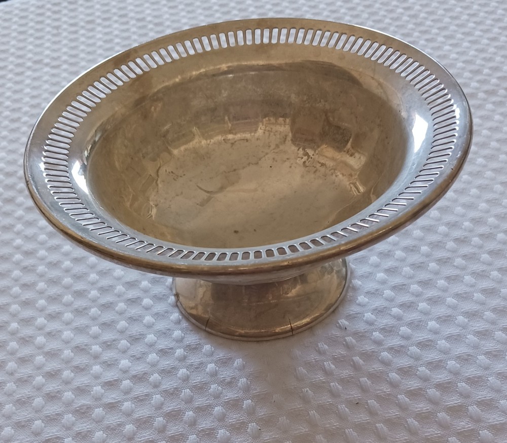 ELDON Round Silver Plate Compote Dish 5x2 inches