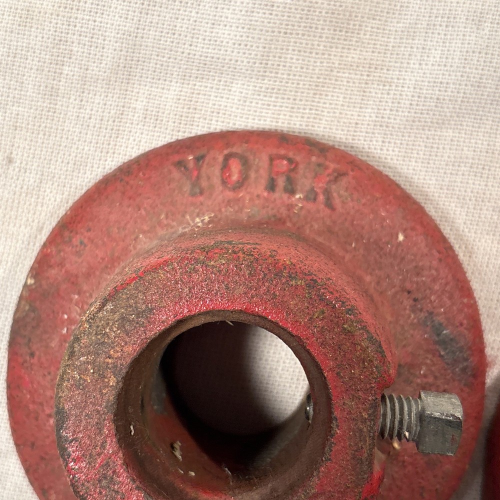 Vintage Pair York Barbell Bar Collars