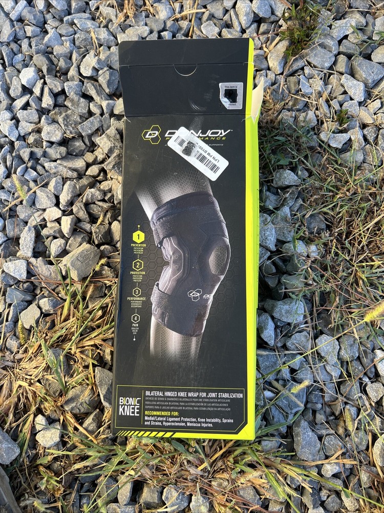 DonJoy  Bionic Knee Brace (Black/Large) - Bilateral Hinged Knee Wrap -Size Large