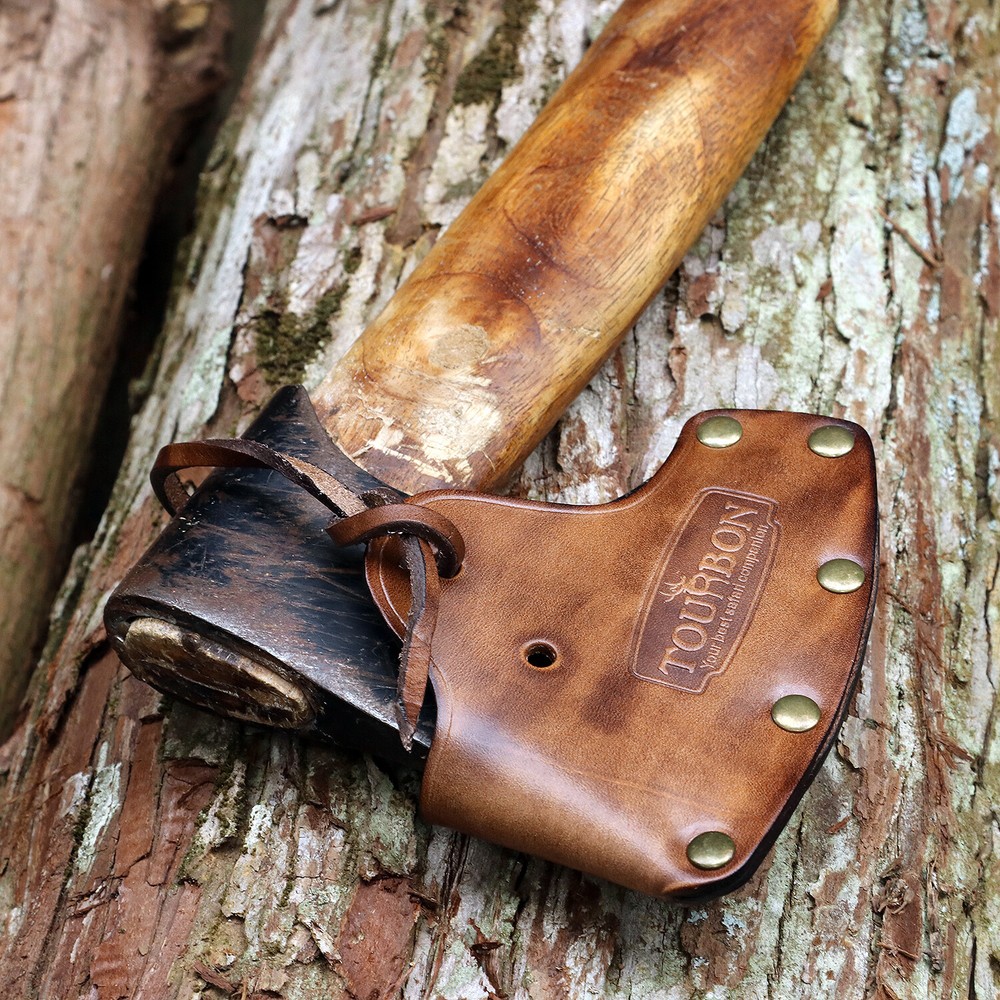Leather Hunting Axe Holder Hatchet Sheath Blade Protective Case Axe Head Cover