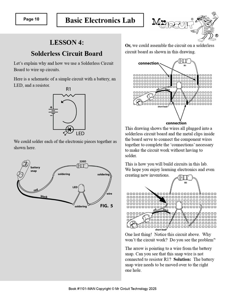 MC1-WS-01 Mr Circuit Basic Electronics Learning Workshop