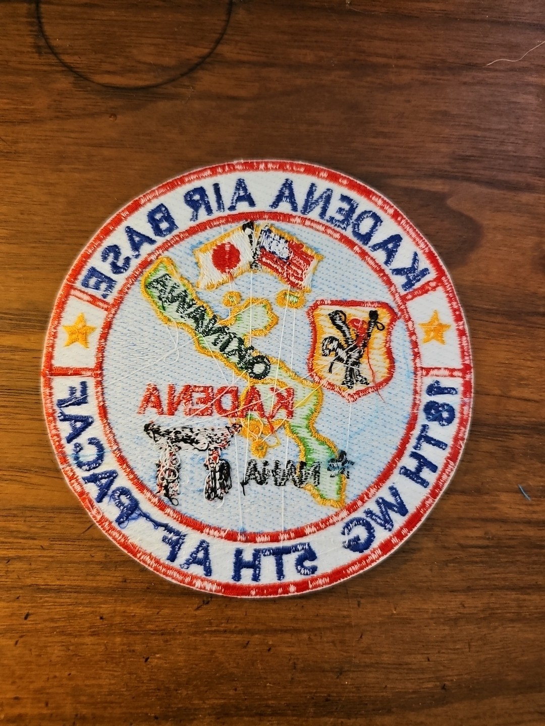 USAF BASE PATCH, KADENA AIR BASE, JAPAN, 18TH WG, 5TH AF, PACAF