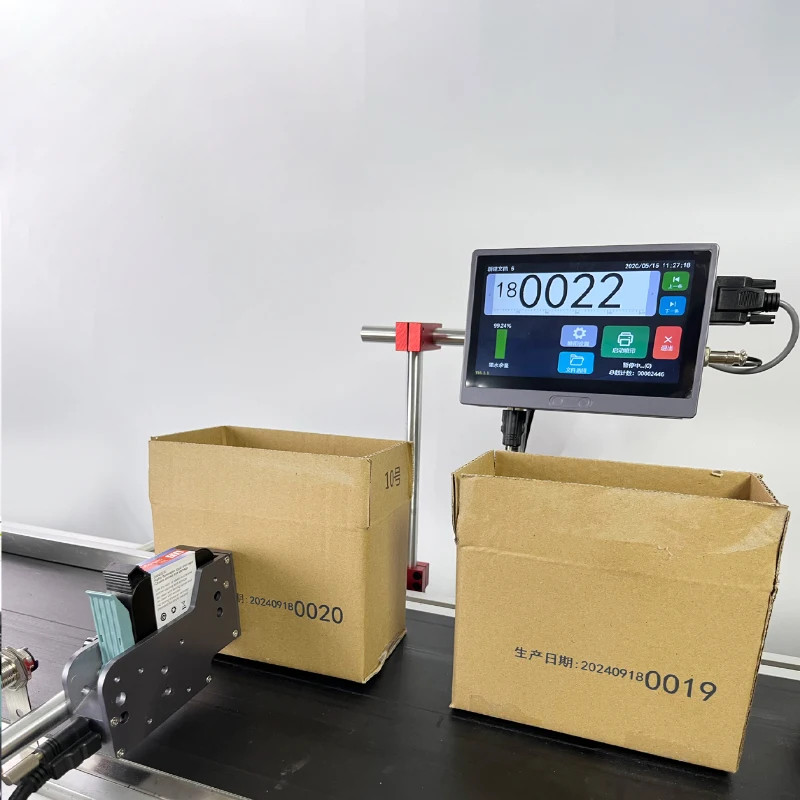 Automatic online inkjet printer without conveyor date QR code LOGO text printing