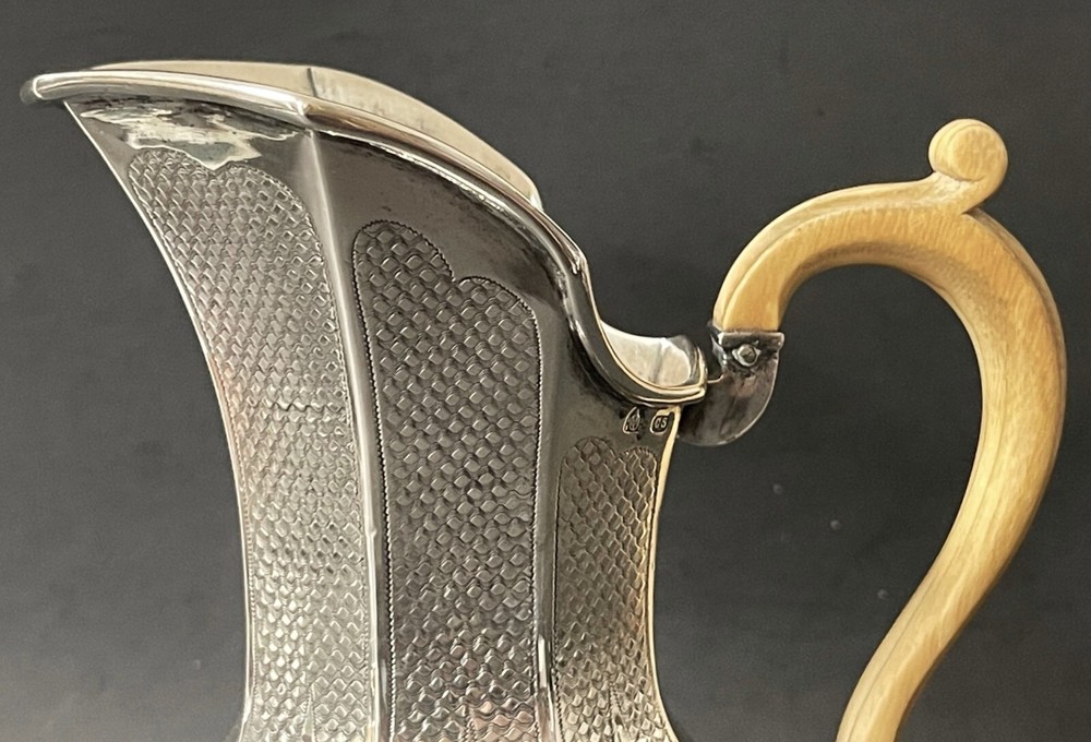 Original Antique 1863 Austrian Christian Sander SIlver (13 Loth) Pitcher
