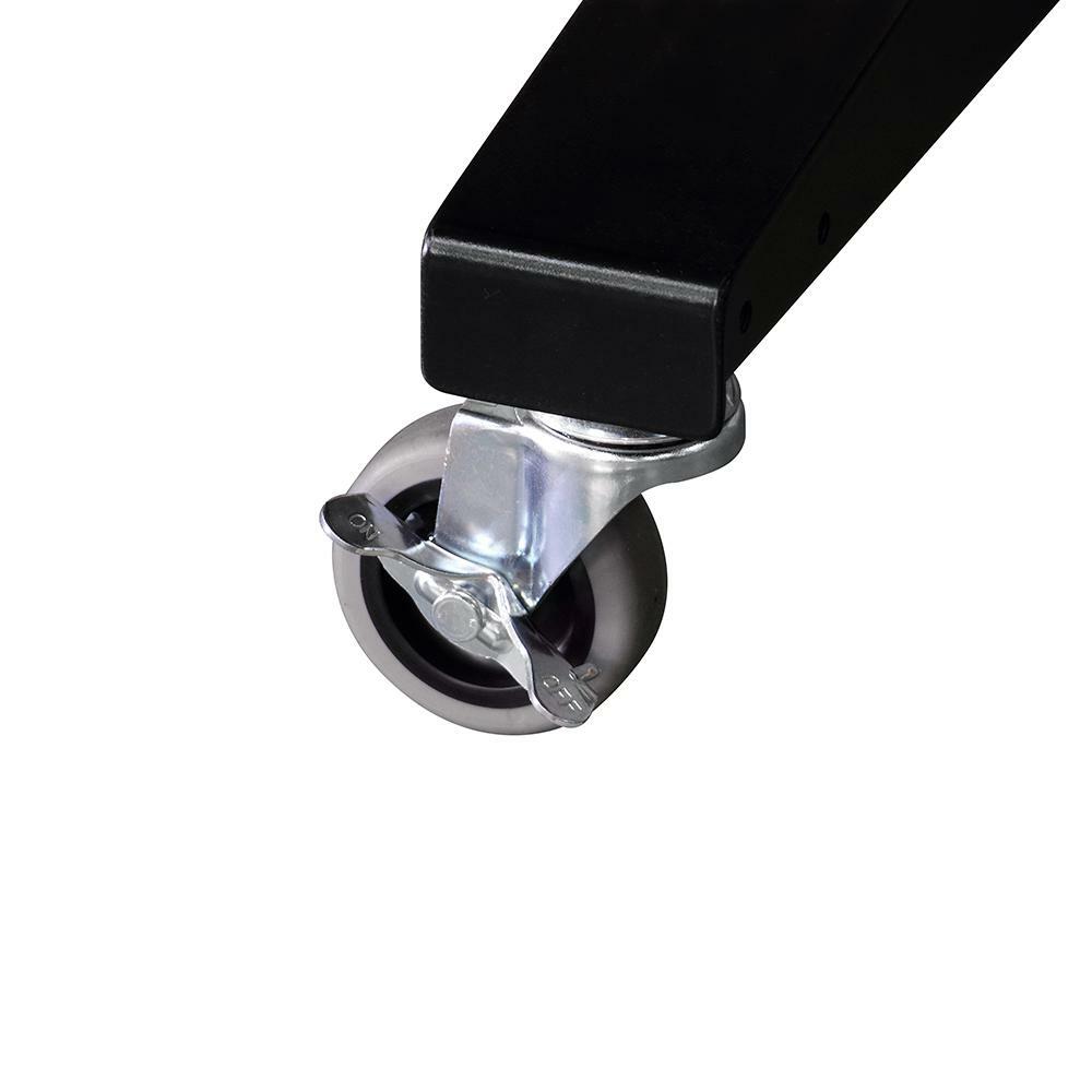 Work Table Black 72 in. Adjustable Height Steel Industrial