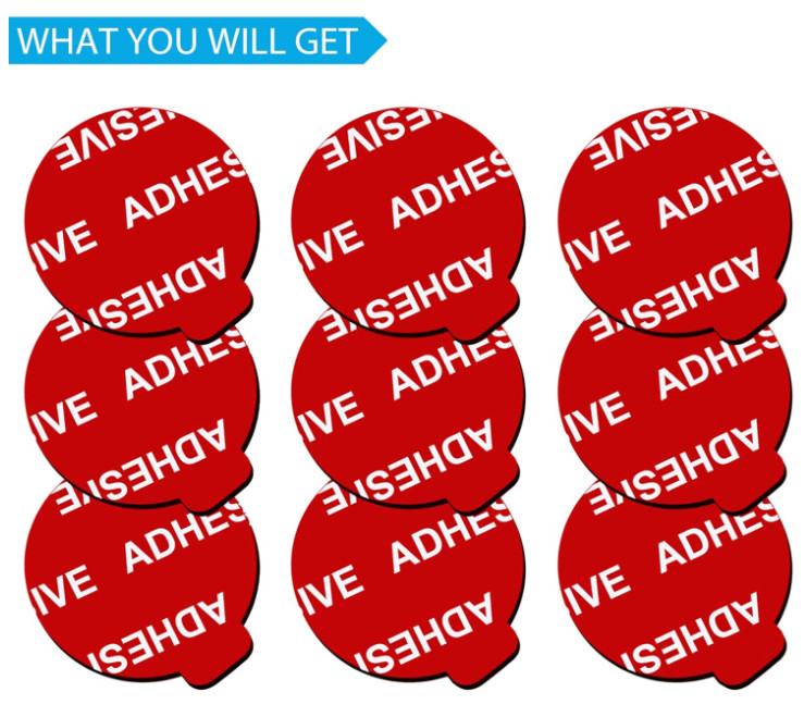 9 Pack Pops Sticky Adhesive Replacement for Socket Mount Base , VHB 3M Sticker