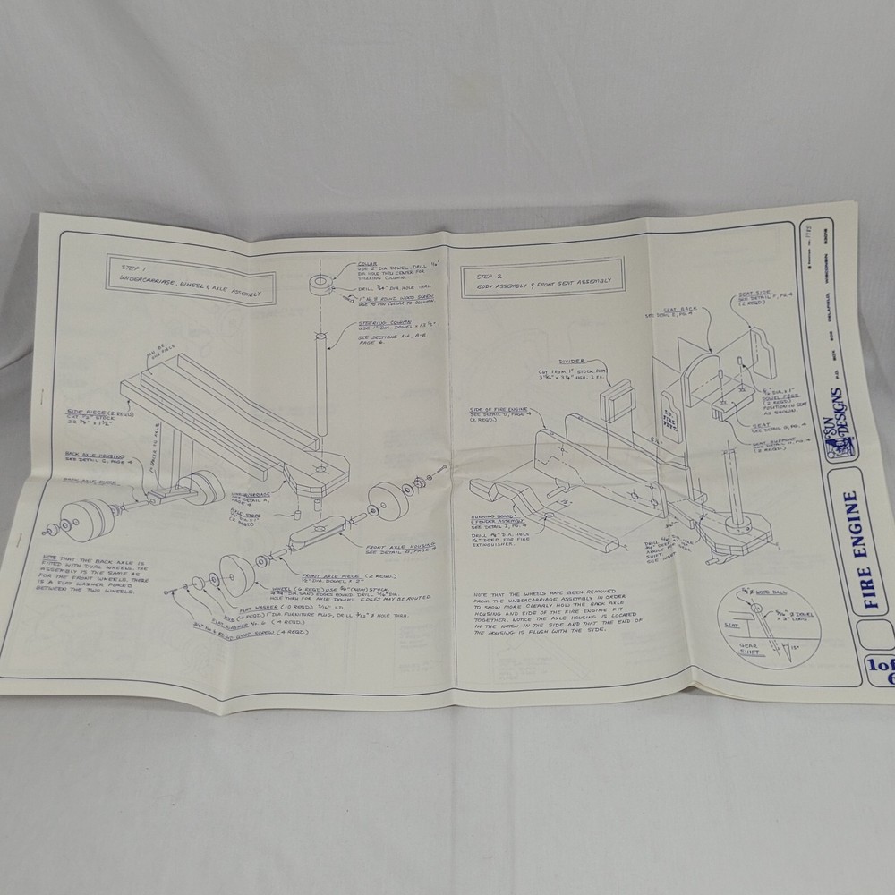 Woodworking Plans Projects Fire Engine Stake Wagon Sparky Horse Patterns Vintage