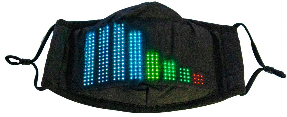 LED Face Mask Bluetooth 7 Color APP Programmable USB Rechargeable Halloween Xmas