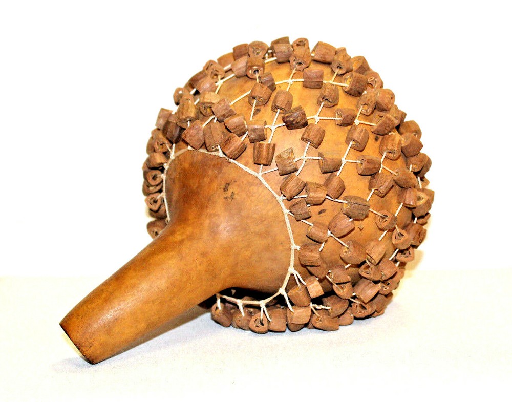Authentic African Shaker Rattle Drum Gourd Hand Percussion Nice Gift Handmade