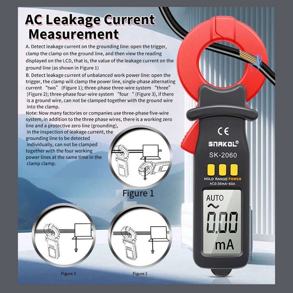 2060 Digital Clamp Meter Professional Leakage Current Test 20mA-60A2175