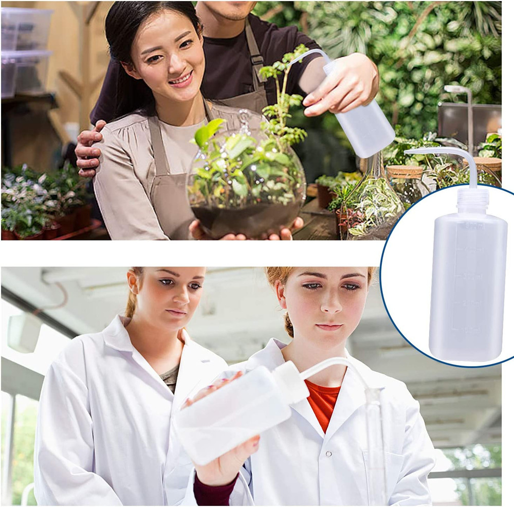 Wash Bottle, 3 Pack LDPE Squeeze Bottles, Safe Plastic Low Density Polyethylene