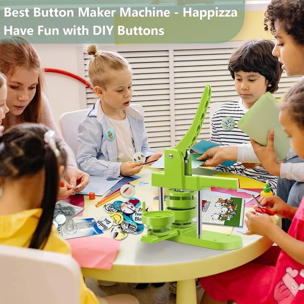 DIY Button Maker Kit with Interchangeable Models - 200 Sets for Creative Crafts