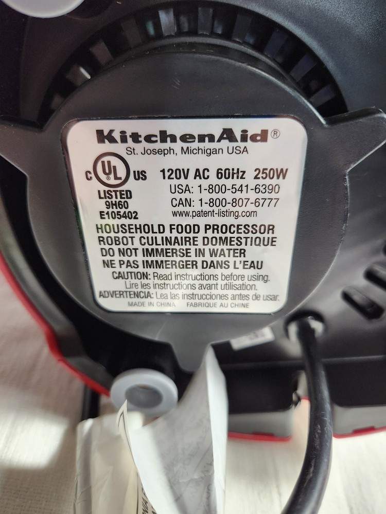 KitchenAid KFP0718ER Food Processor Motor Base 250W Red Base Only
