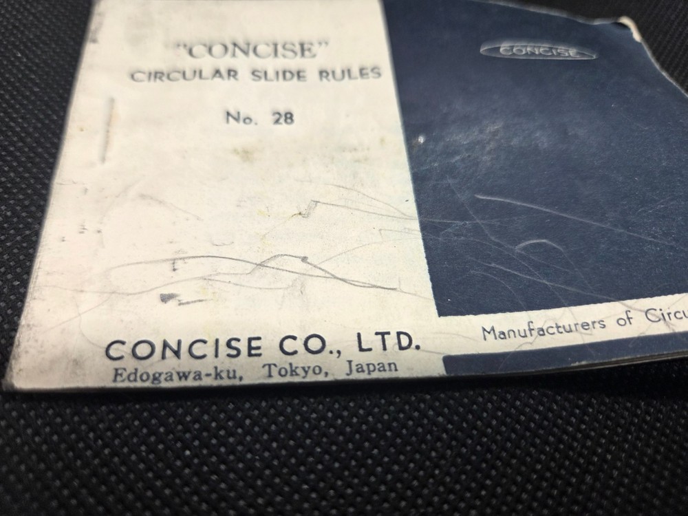 Concise Circular Slide Rule No. 28