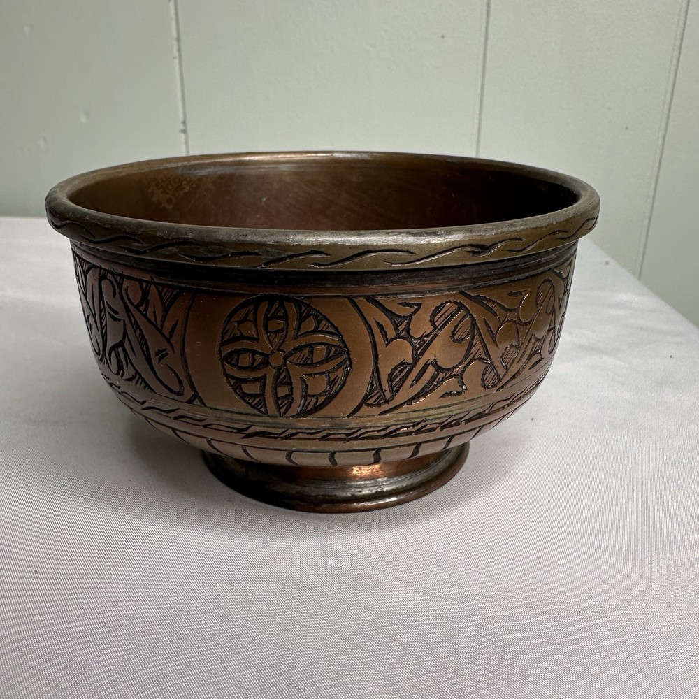 19th Century Middle Eastern Brass Planter 4x2.5"