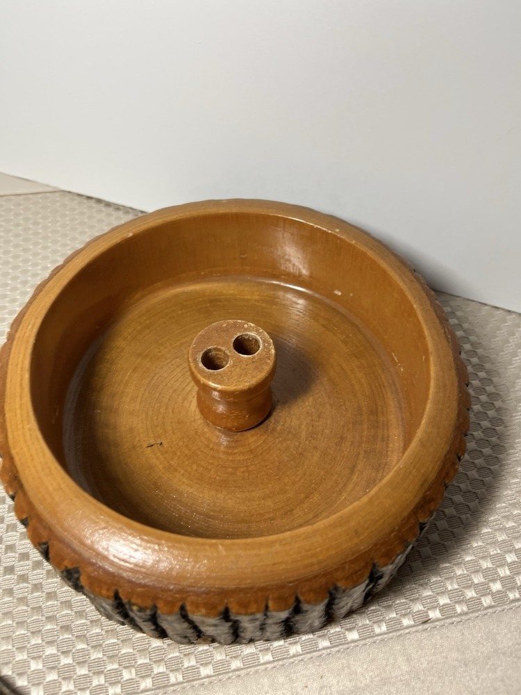 Tree Bark Wood Nut Dish Nutcracker Live Edge