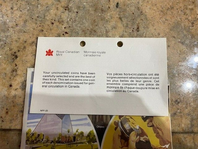 1981 CANADA UNCIRCULATED 6 COINS MINT SET, ENVELOPE AND COA