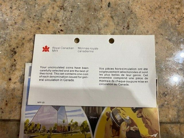 1981 CANADA UNCIRCULATED 6 COINS MINT SET, ENVELOPE AND COA