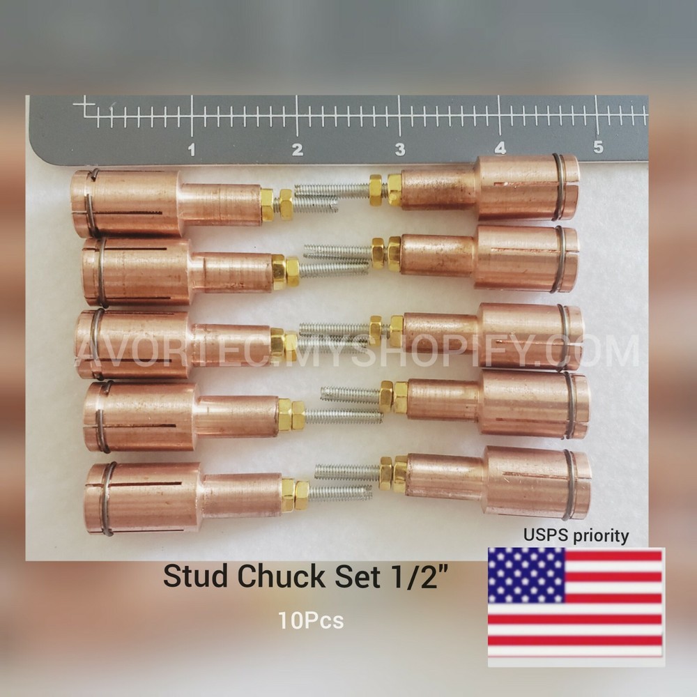 Stud chuck 3/8" Thread CD Capacitor Discharge welding machine stud chuck collet