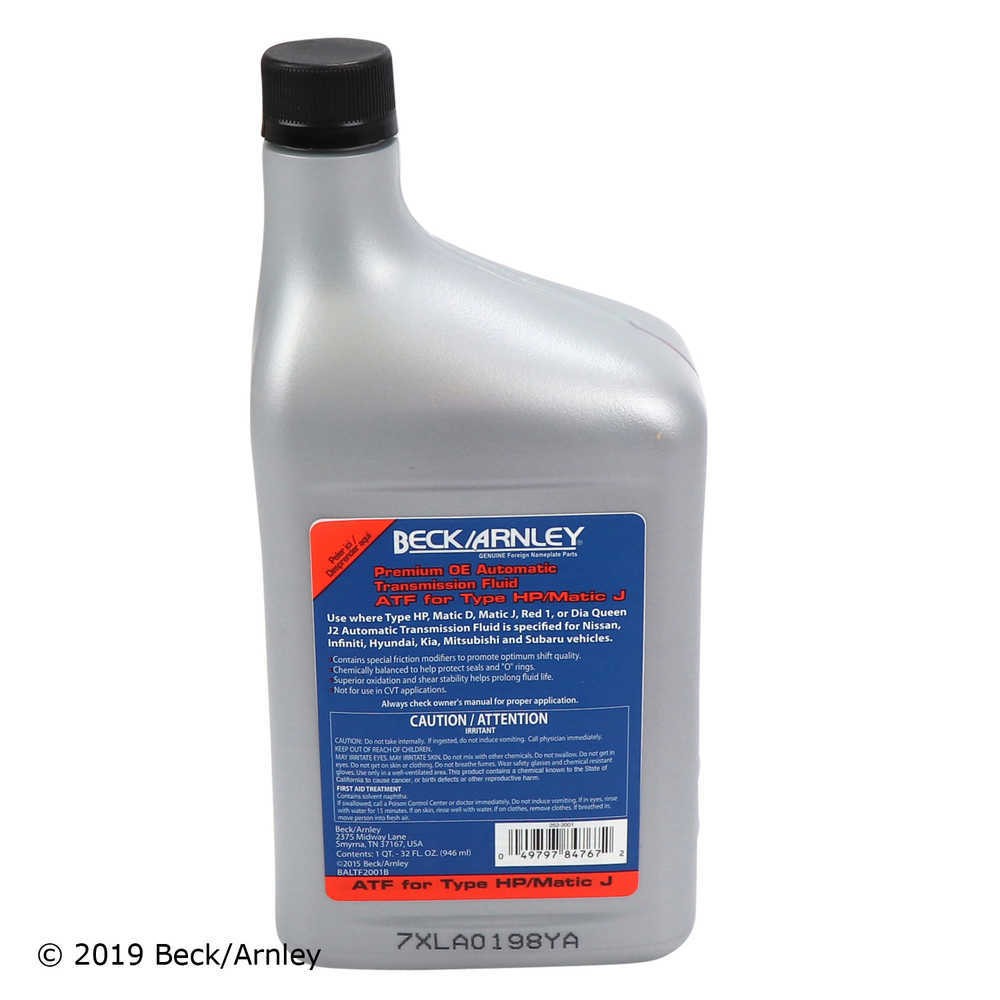 Automatic Transmission Fluid-Auto Trans Fluid Beck/Arnley 252-2001
