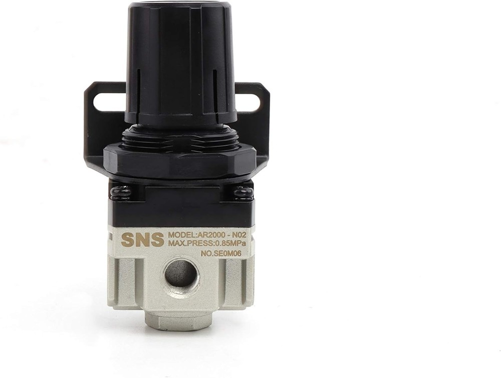 Air Compressor Pressure Regulator With Bracket and Gauge Female Thread 1/4 NP...