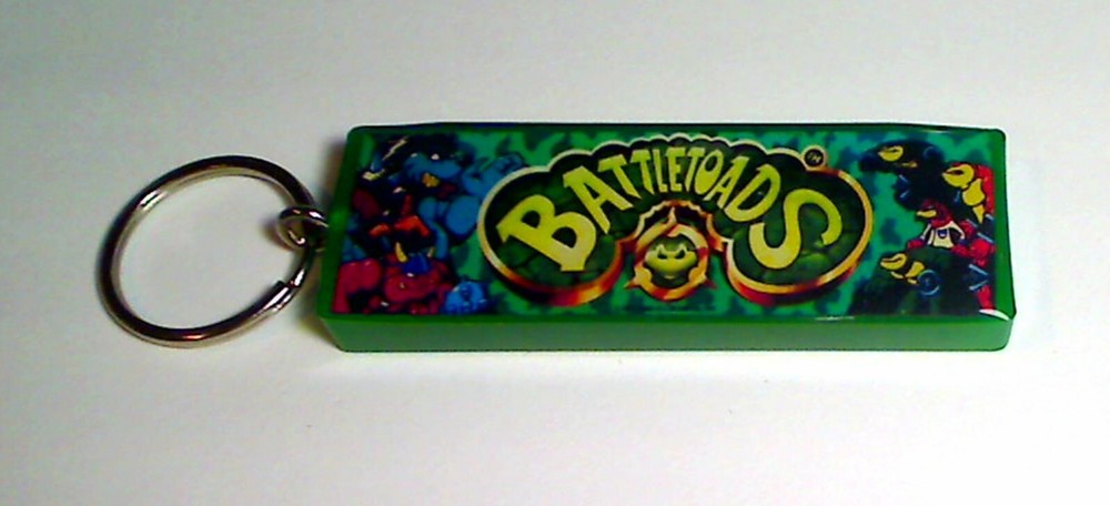 Battletoads Arcade Marquee Coin Door accessory Keychain