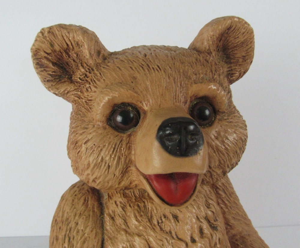 Grateful Dead Faced Bear Statue - 7 Pound Solid Resin - 12" Tall - Homco