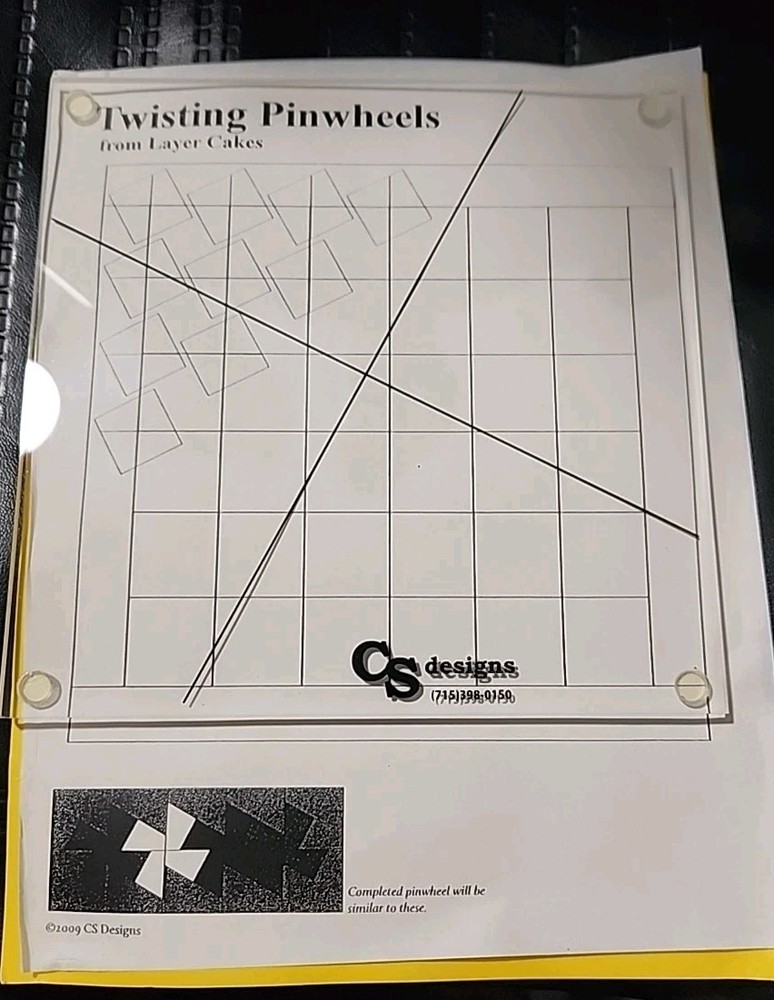 TWISTER TOOL & Lil' Twister includes instructions & Pattern For Layer Cake Quilt