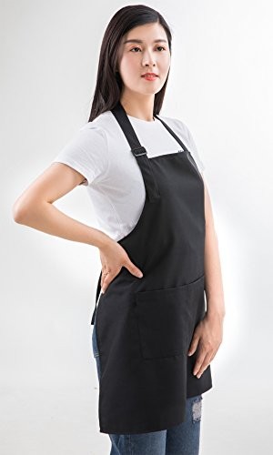 (set Professional Resist Water Adjustable Extra Long Bib Apron 3 5 Black