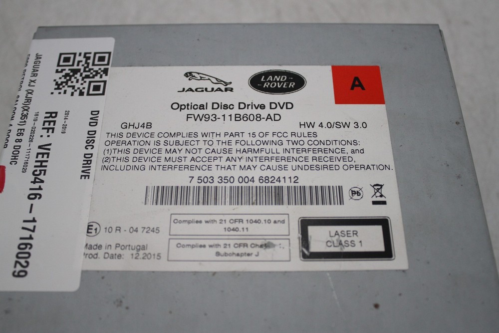 Jaguar XJ (X351) 2015-2019 DVD DISC DRIVE