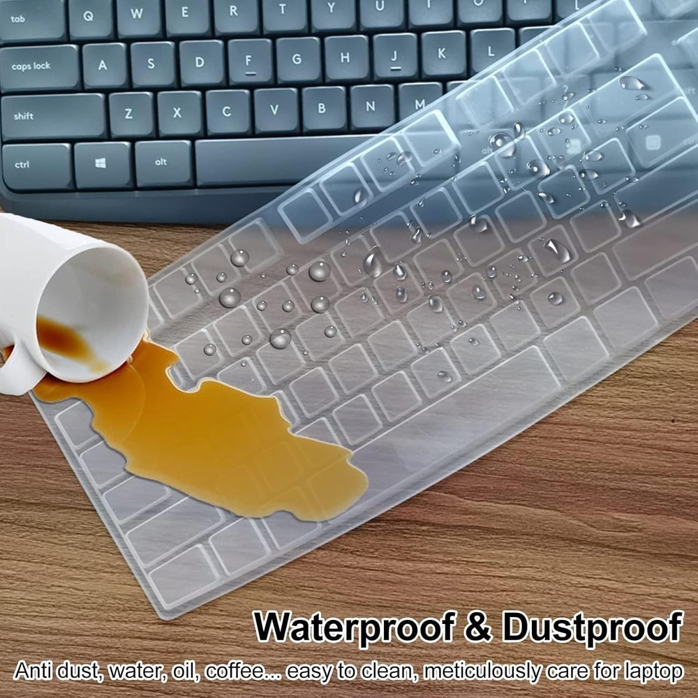 Ultra Thin Silicone Keyboard Protector，Compatible with Logitech K120 & MK120 ...
